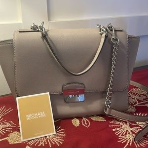 Michael Kors light gray satchel